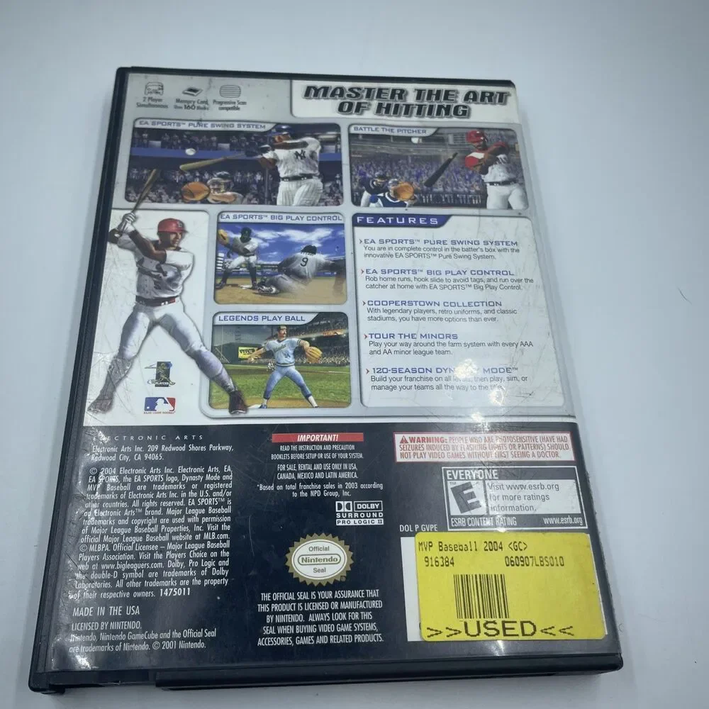 MVP Baseball 2004 (Nintendo GameCube, 2004) NO MANUAL